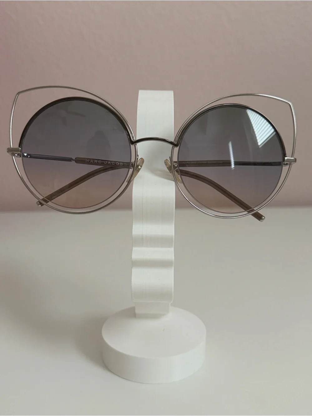 Marc Jacobs MARC 10/S Silver Cat-Eye Sunglasses w/ Case